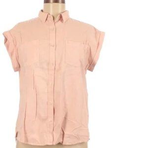 Pink Linen Summer Flowy Boxy Sleeveless Top